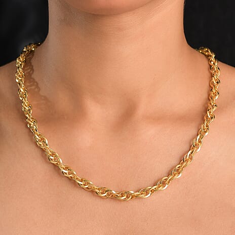 Bronzella Collection - EverTrue Prince of Wales Necklace (Size - 20) with Lobster Clasp in 18K Gold Plating