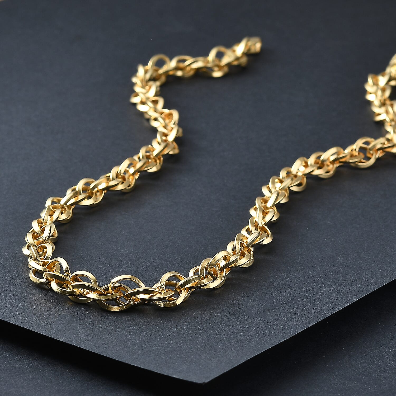 EverTrue Bronzella Collection - Prince of Wales Necklace (Size - 20) with Lobster Clasp in 18K Gold Plating