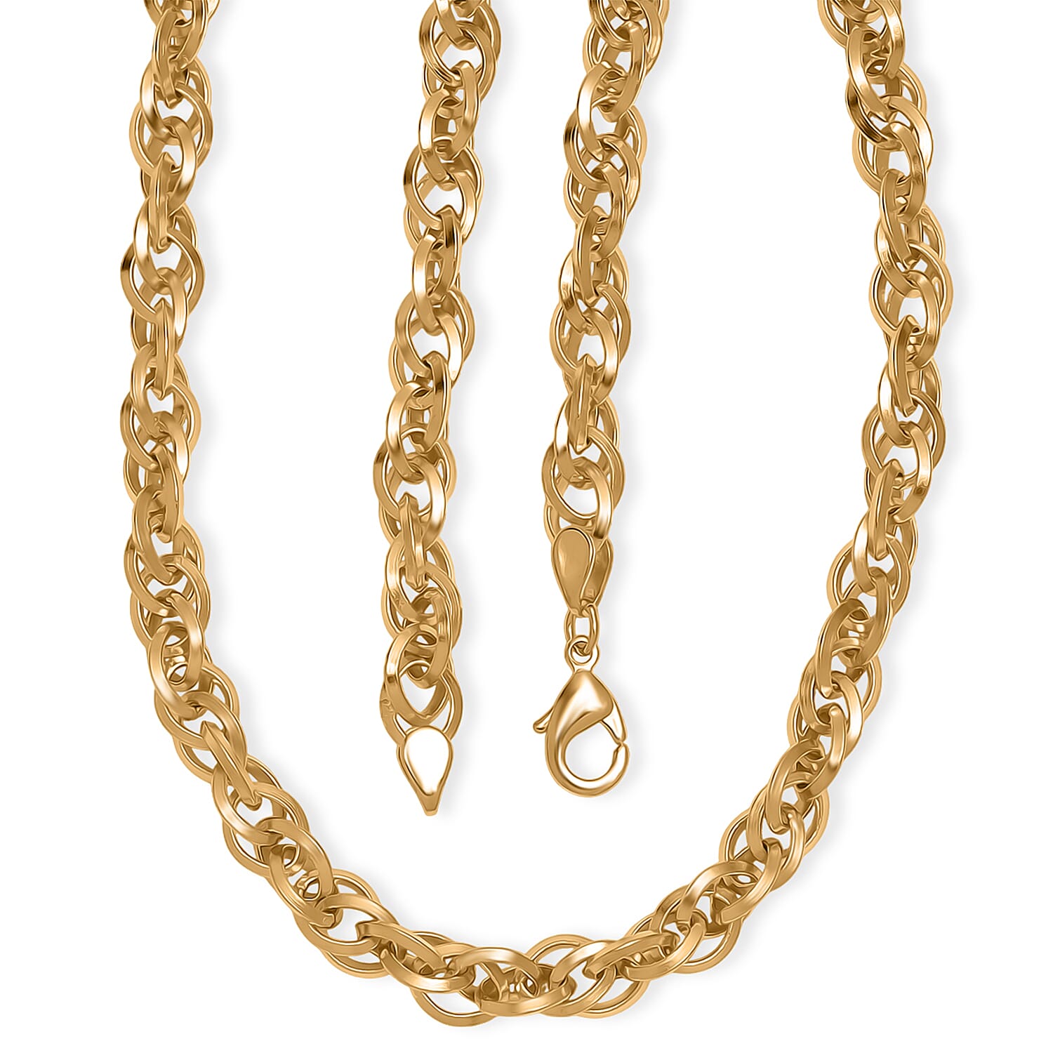EverTrue Bronzella Collection - Prince of Wales Necklace (Size - 20) with Lobster Clasp in 18K Gold Plating