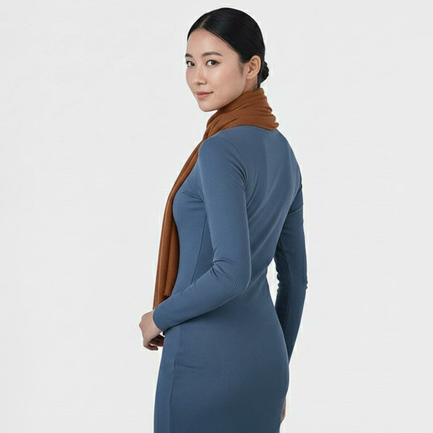 La Marey Signature 100% Cashmere Wool Scarf (Size 195 x 70 Cm) -Mocha