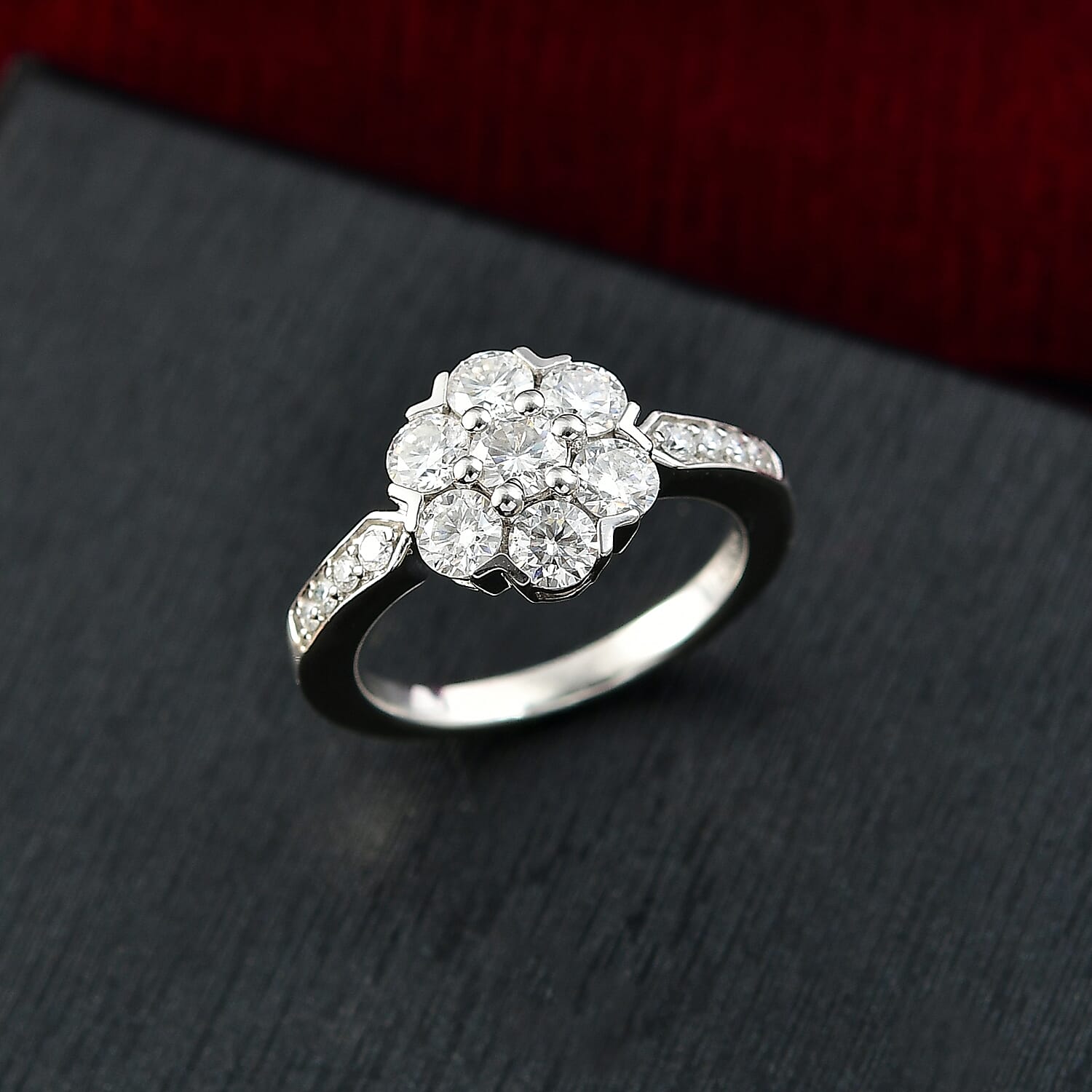 D'Joy Moissanite Pressure Set Ring