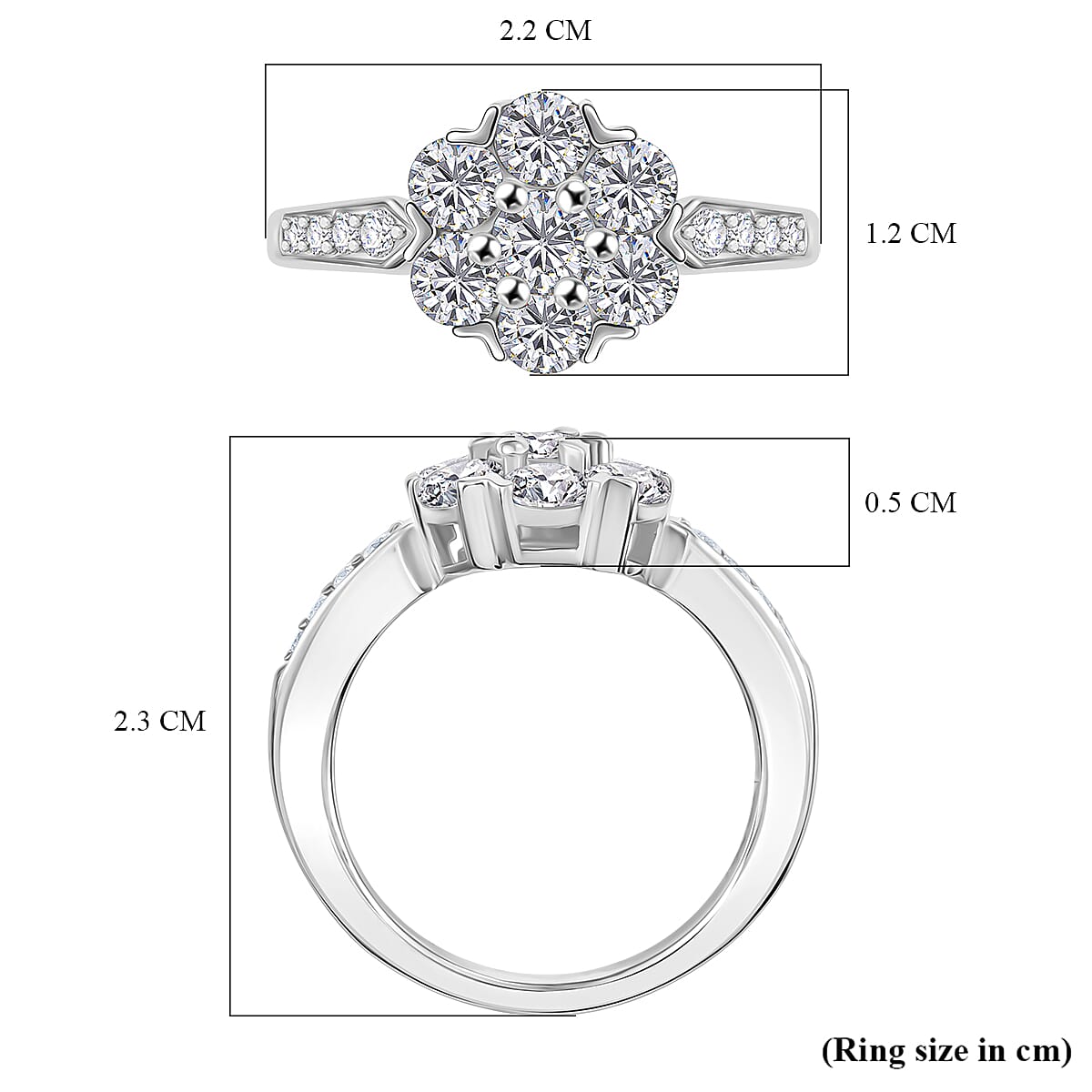 D'Joy Moissanite Pressure Set Ring