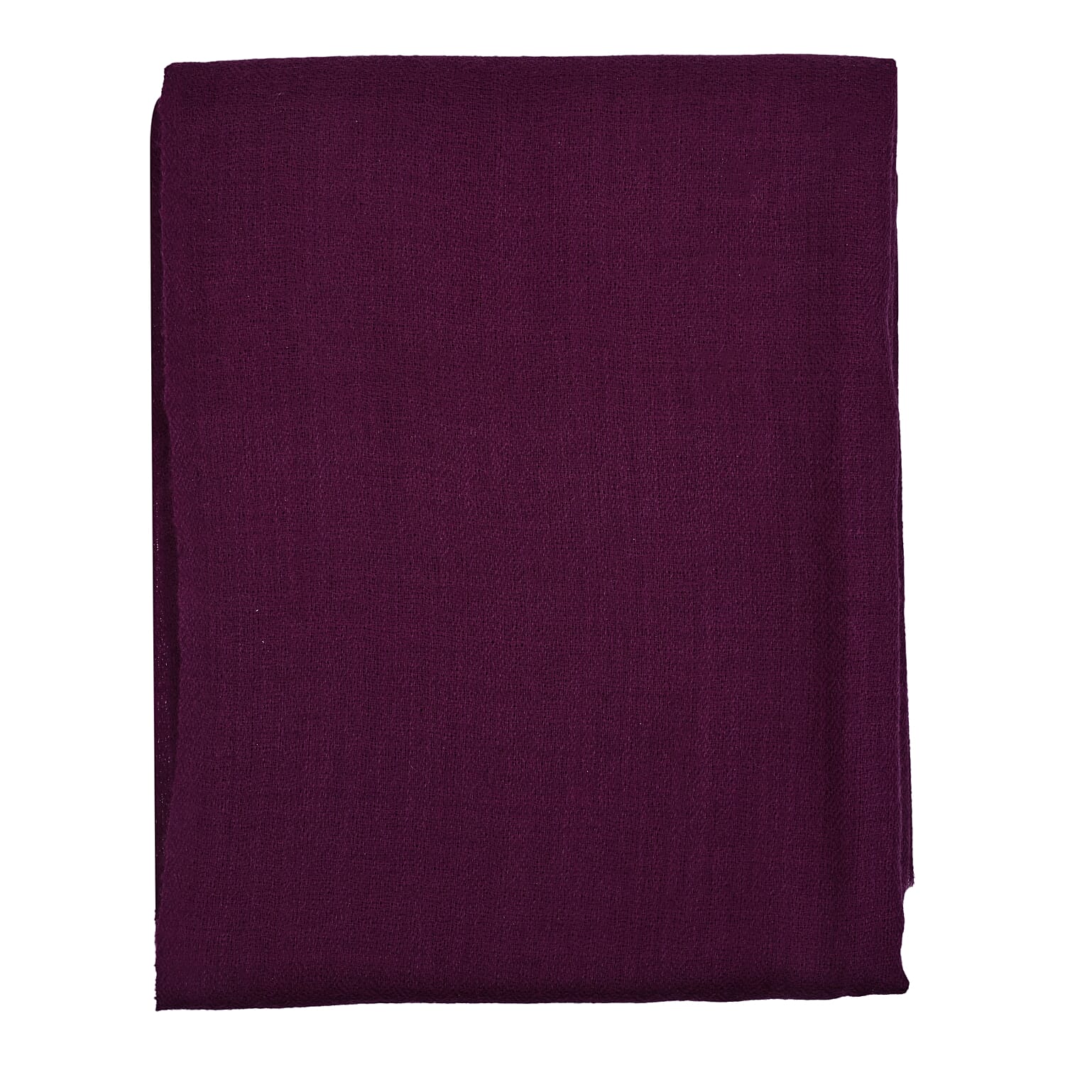 La Marey Signature 100%  Cashmere Wool Scarf (Size 195 x 70 Cm) - Plum