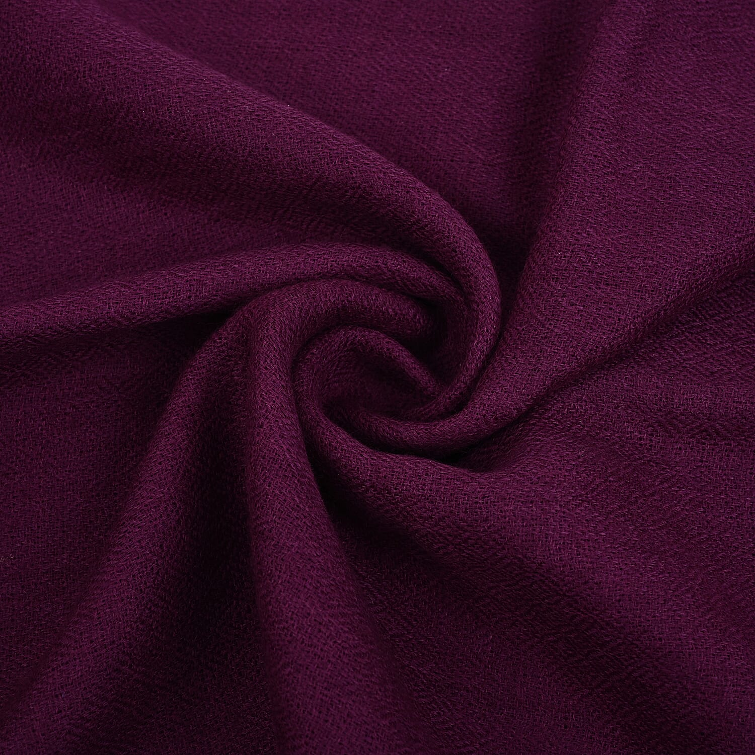 La Marey Signature 100%  Cashmere Wool Scarf (Size 195 x 70 Cm) - Plum