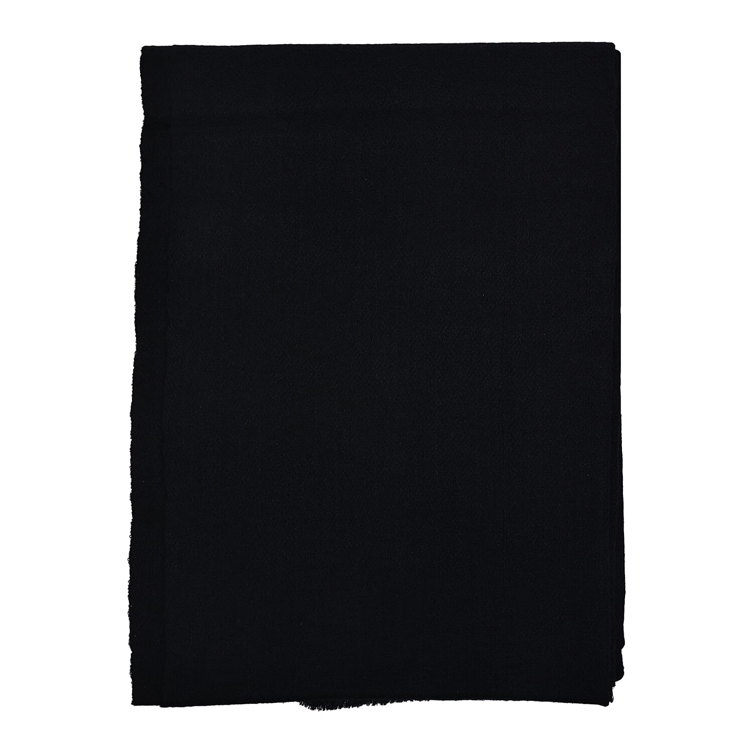 La Marey Signature 100% Cashmere Wool Scarf (Size 195 x 70 Cm) - Black