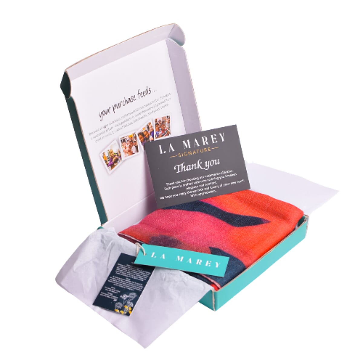 La Marey 100% Cashmere Wool Scarf (Size 195 X 70 Cm) - Navy