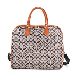 Geometric Pattern Travel Duffle Bag with Shoulder Strap (100 cm)