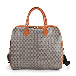 Geometric Pattern Travel Duffle Bag with Shoulder Strap (100 cm)