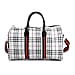Monogram Pattern Travel Duffel Bag with Red Stripe Detail (50 x 30 cm) - Yellow