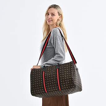 https://tjcuk.sirv.com/Products/82/3/8233404/Monogram-Pattern-Travel-Duffel-Bag-with-Red-Stripe-Detail-50-x-30-cm-C_8233404_2.jpg?w=342&h=342