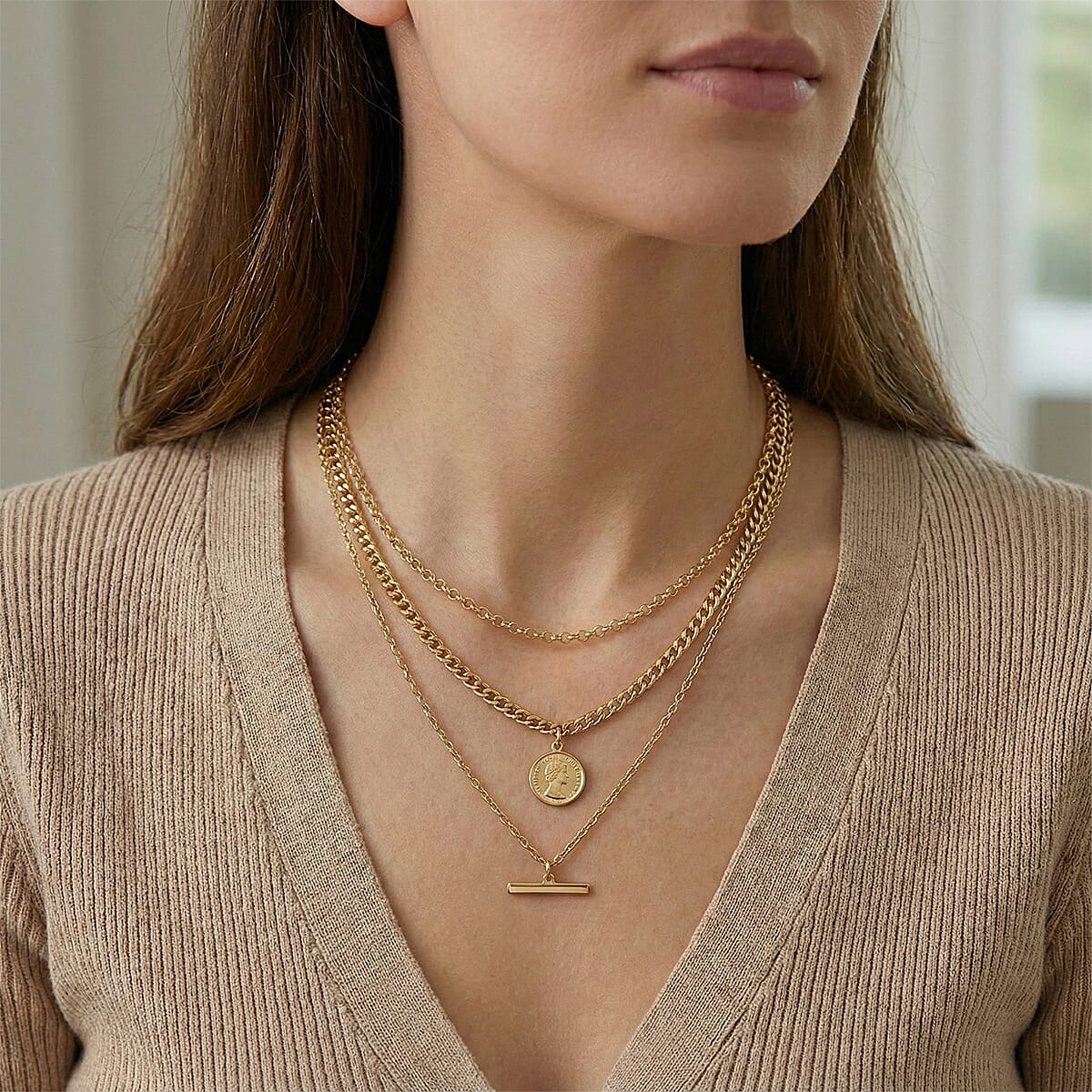 One Time Deal - 9K Yellow Gold Concave Belcher Chain (Size 18) with Lobster Clasp