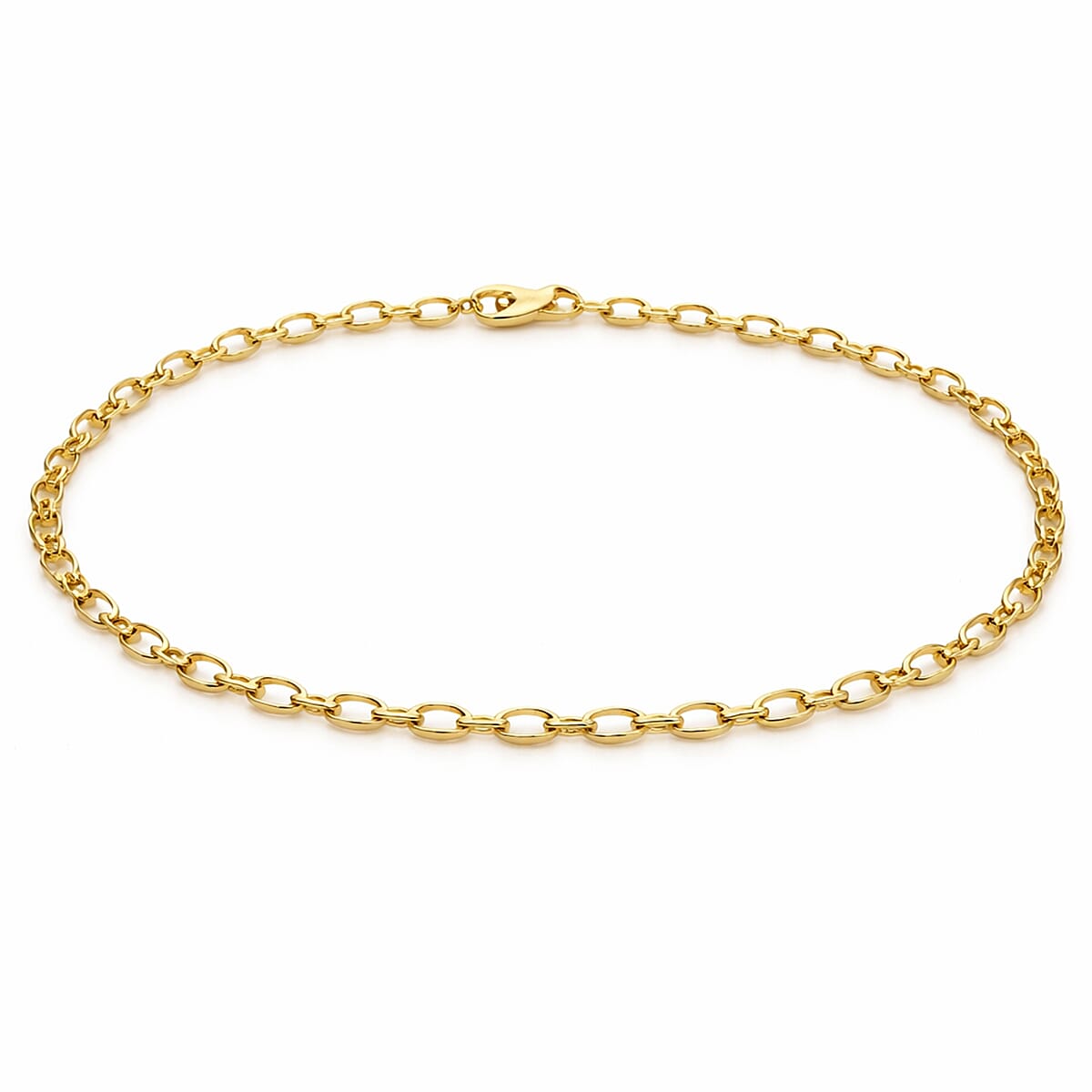 One Time Buy - 9K Yellow Gold Concave Belcher Chain (Size 20) with Lobster Clasp