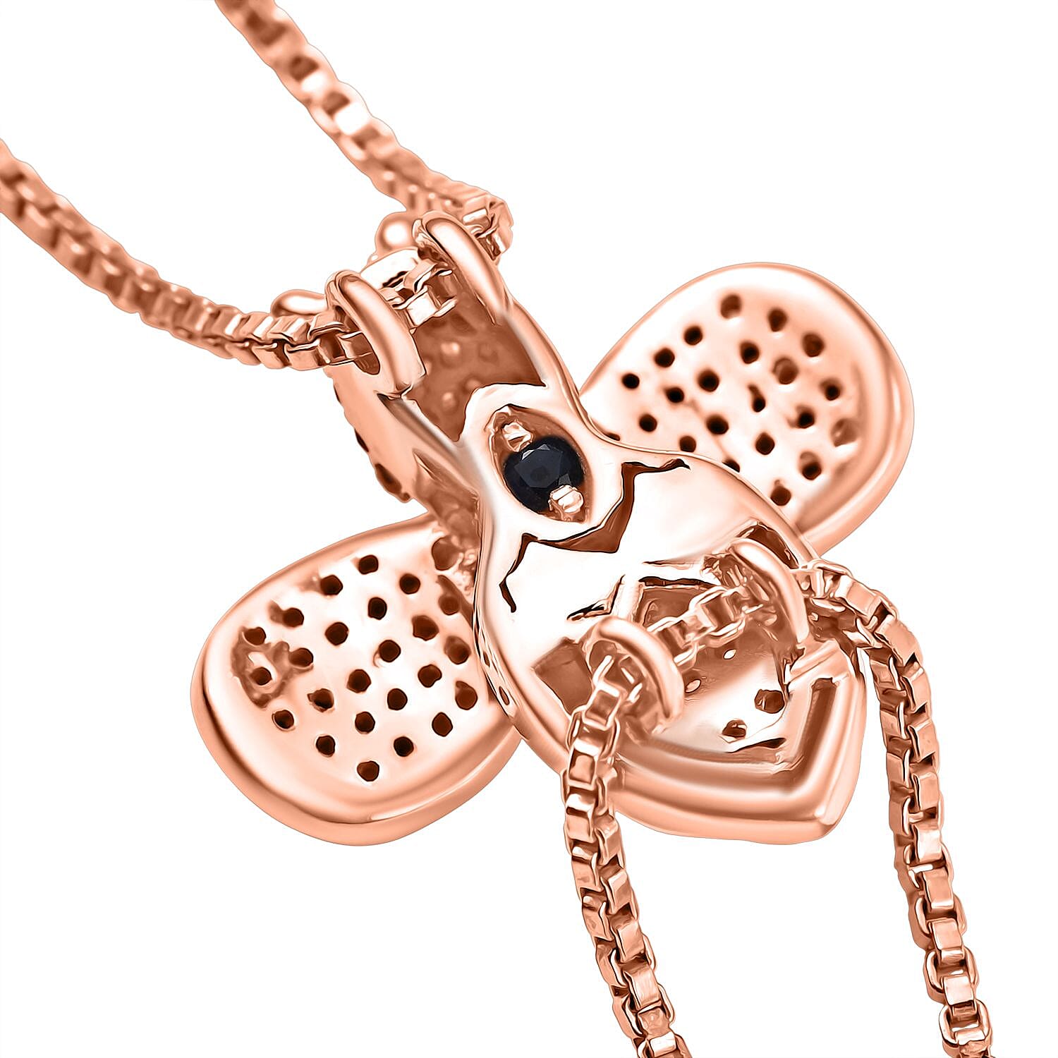 GP Italian Garden Collection - White Diamond & Multi Gemstones Bracelet (Size - 10.5) in 18K Vermeil Rose Gold Plated Sterling Silver  0.47 Ct.