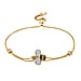 GP Italian Garden Collection - White Diamond, Multi Gemstones Honey Bee Bracelet (Size - 10.5) in 18K Vermeil Yellow Gold Plated Sterling Silver