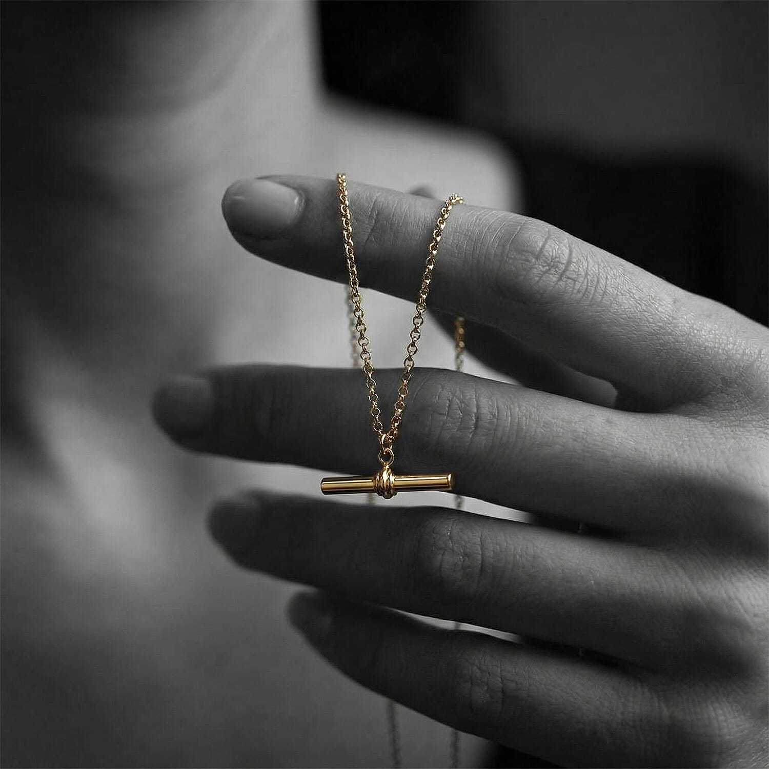 Hatton Garden Close Out - 9K Yellow Gold T-Bar Belcher Necklace (Size 18)