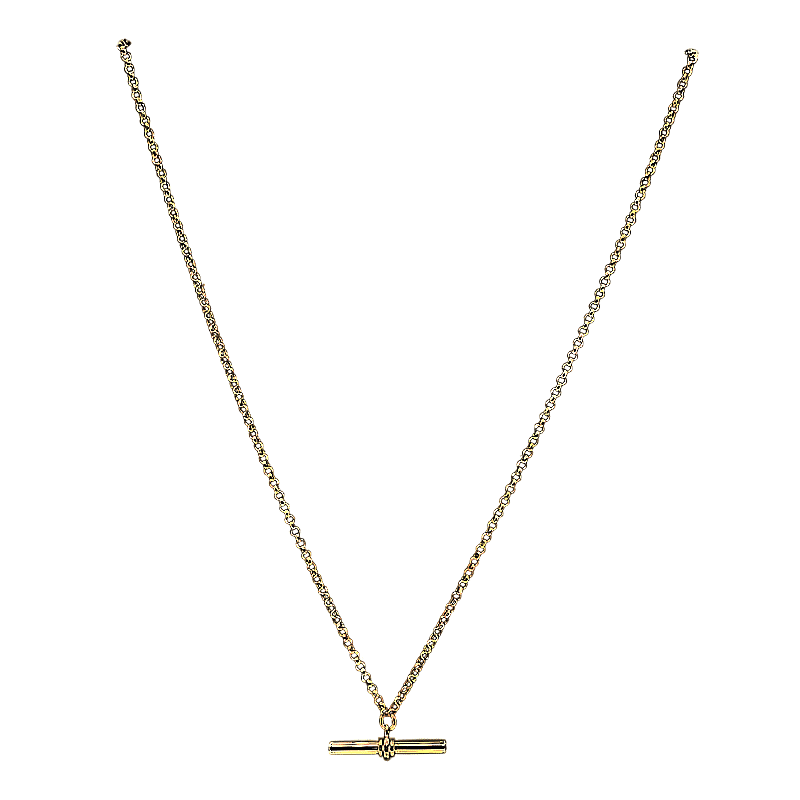 Hatton Garden Close Out - 9K Yellow Gold T-Bar Belcher Necklace (Size 18)