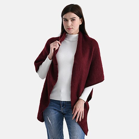 Soft Touch Large Knitted Scarf (200 x 80cm) - Red