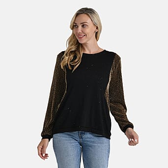 https://tjcuk.sirv.com/Products/82/3/8233536/La-Marey-Sleeve-Printed-Blouse-With-Crystal-Size-S-8-to-10-Gold_8233536_3.jpg?w=342&h=342