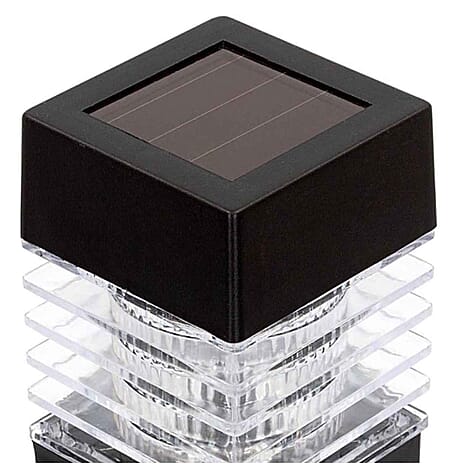 Brand New- 4-Pack LED Solar Pathway Lights - Silver