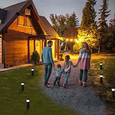 Brand New- 4-Pack LED Solar Pathway Lights - Silver