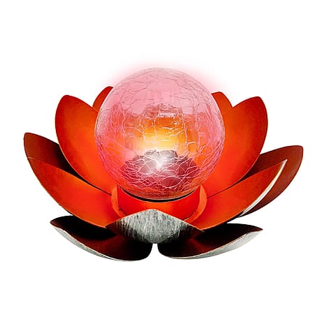 Water Proof RGB Solar Garden Lotus Flower LED Light - 8 Hours Run Time.