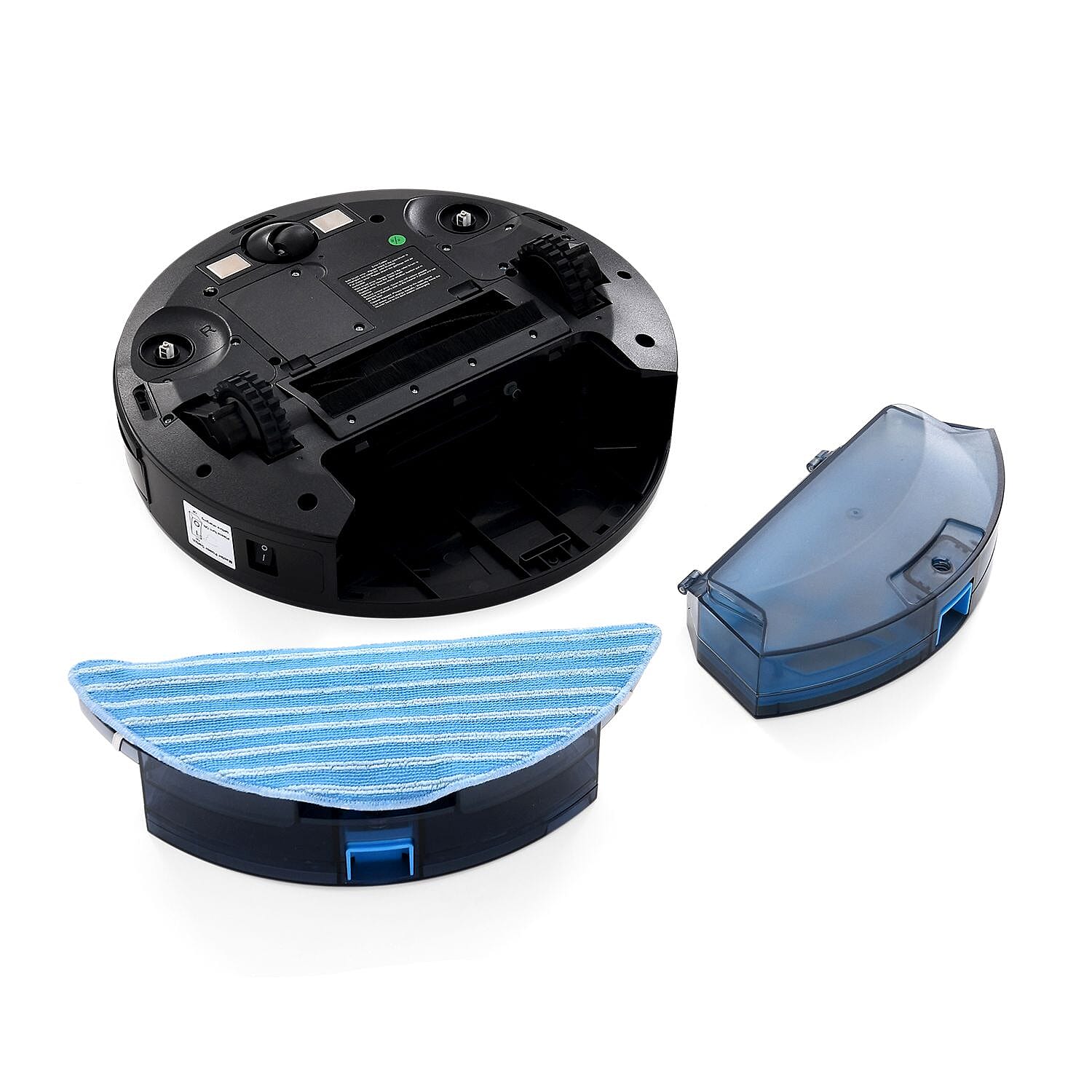 ROBOT Vacuum - Sweeps, Sucks & Mops with Remote or App Controlled, Quiet 60dB - Black & Blue