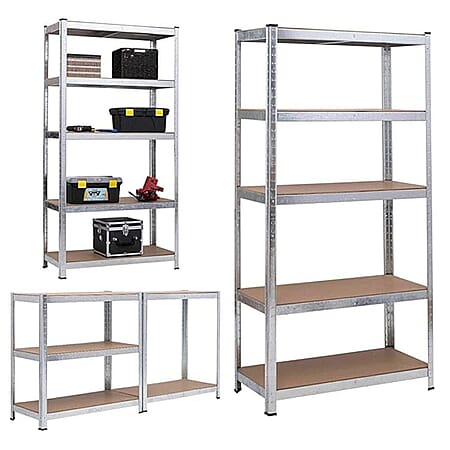 Boltless Heavy Duty 5 Tier Metal Storage Shelving Unit &ndash; 150 &times; 70 &times; 30 cm