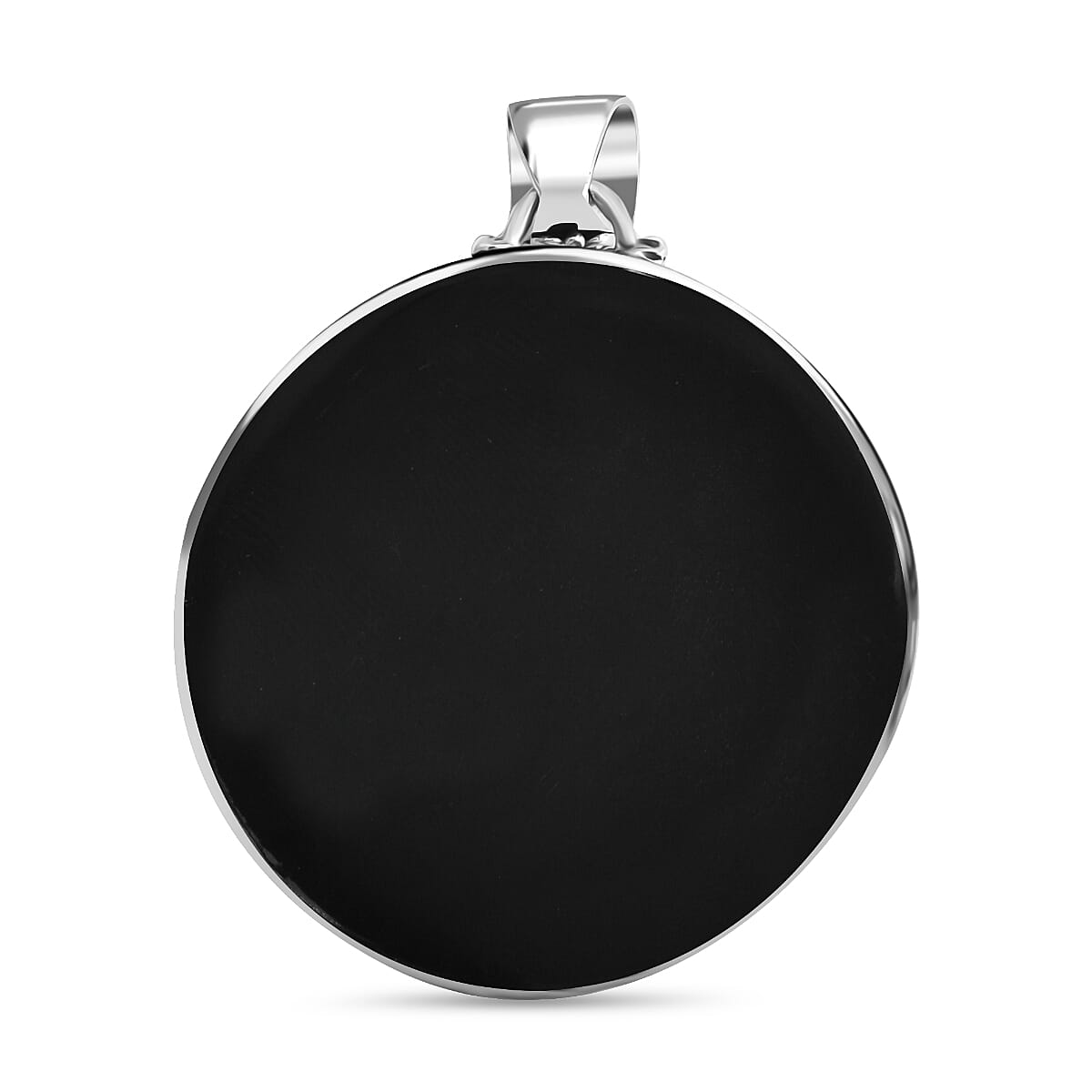 Royal Bali Collection - Ox Bone, Sleeping Beauty Turquoise & Abalone Shell Pendant Sterling Silver 35.01 Ct, Silver Wt. 13.59 Gms.