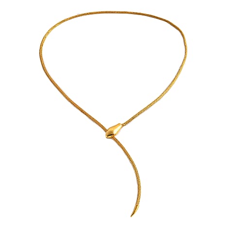 Royal Bali Collection Sterling Silver Tulang Naga Necklace (Size - 24) in 22K Vermeil Yellow Gold Plated
