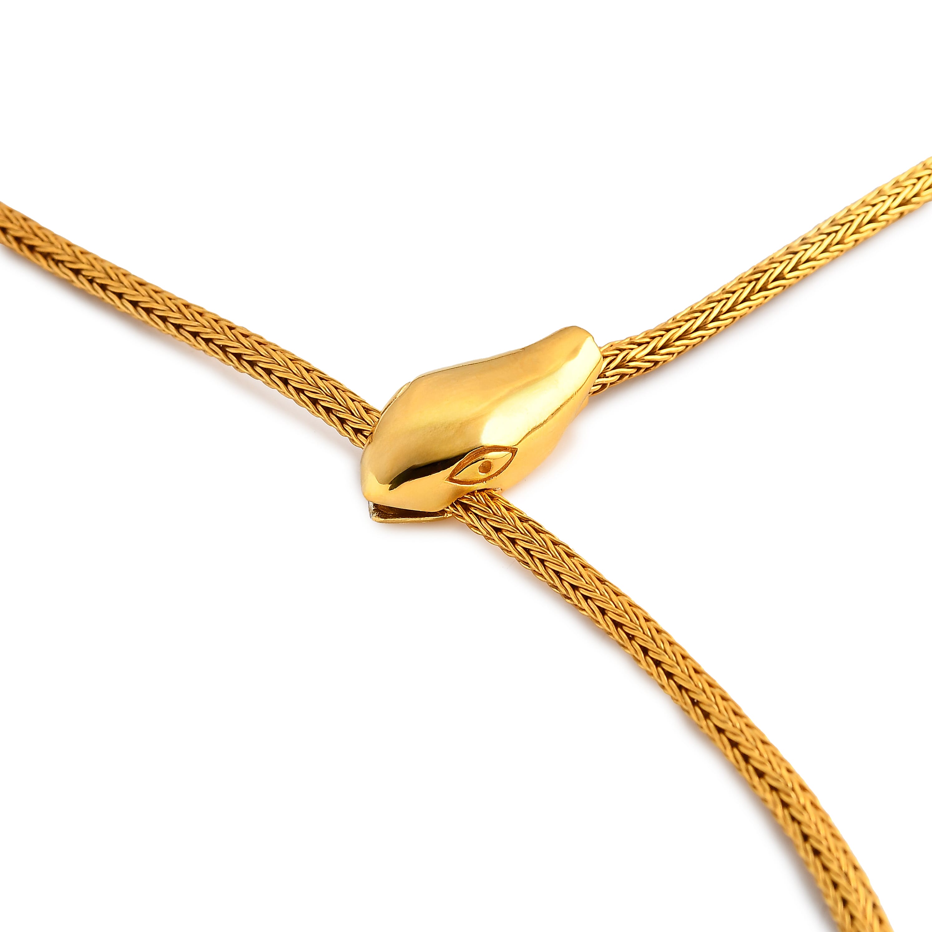 Royal Bali Collection Sterling Silver Tulang Naga Necklace (Size - 24) in 22K Vermeil Yellow Gold Plated