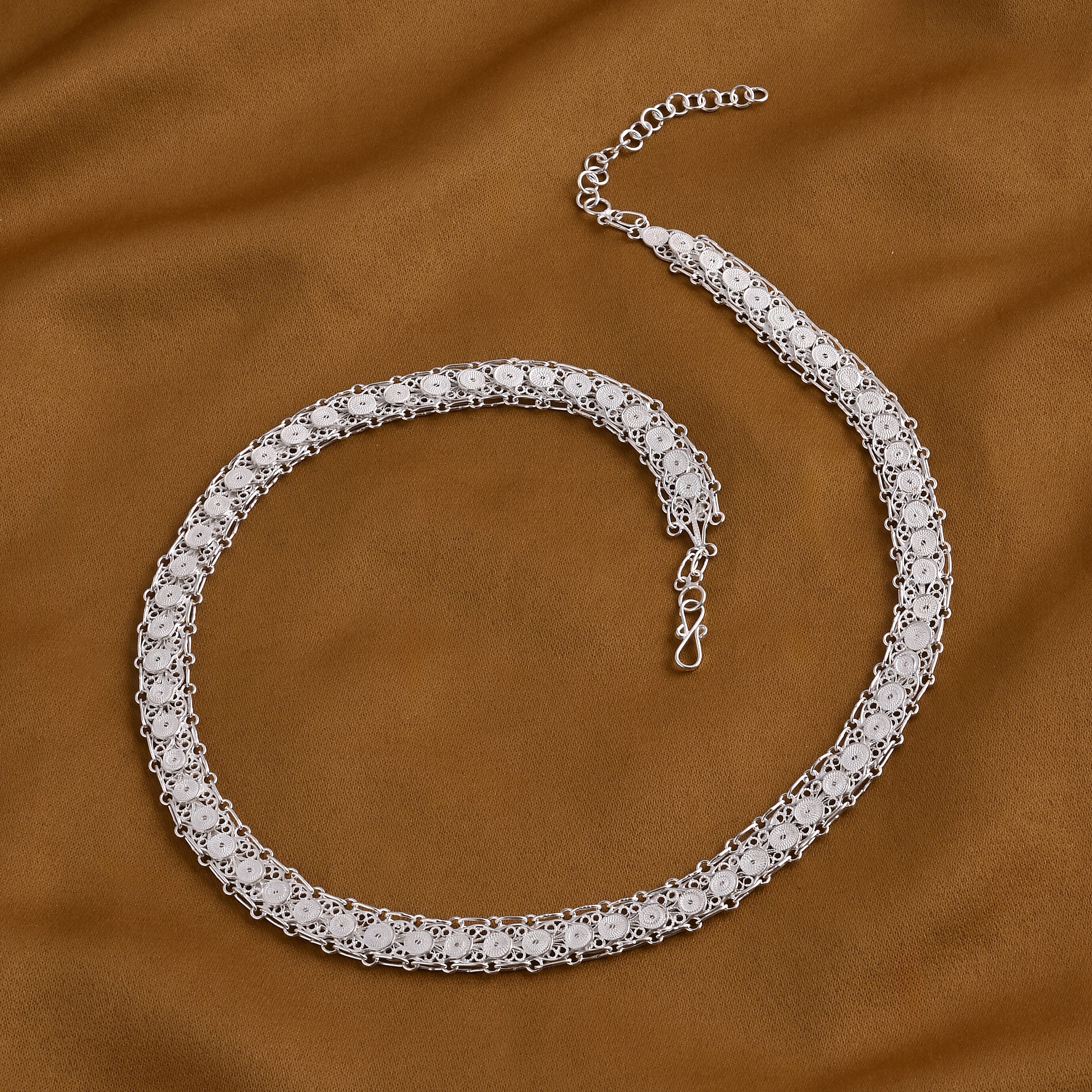 Royal Bali Collection Sterling Silver Necklace (Size 18 - 2 Ext), Silver Wt. 25.80 Gms.