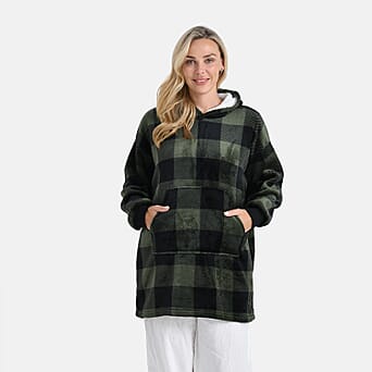 https://tjcuk.sirv.com/Products/82/3/8234405/Tamsy-Super-Soft-Fleece-Checkered-Oversize-Hoodie-One-Size-Green-Black_8234405.jpg?w=342&h=342