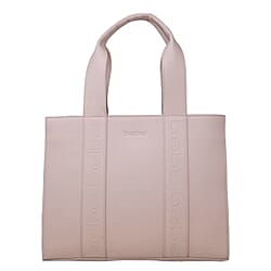 BEBE Vegan Leather Hana Canvas Tote Bag - Blush
