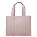 BEBE Vegan Leather Hana Canvas Tote Bag - Tan