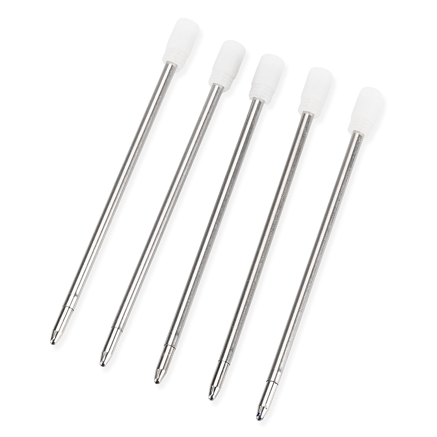 Set of 5 Ballpoint Black Ink Pens with Flower Accents - inc. Extra 5 Blue Ink