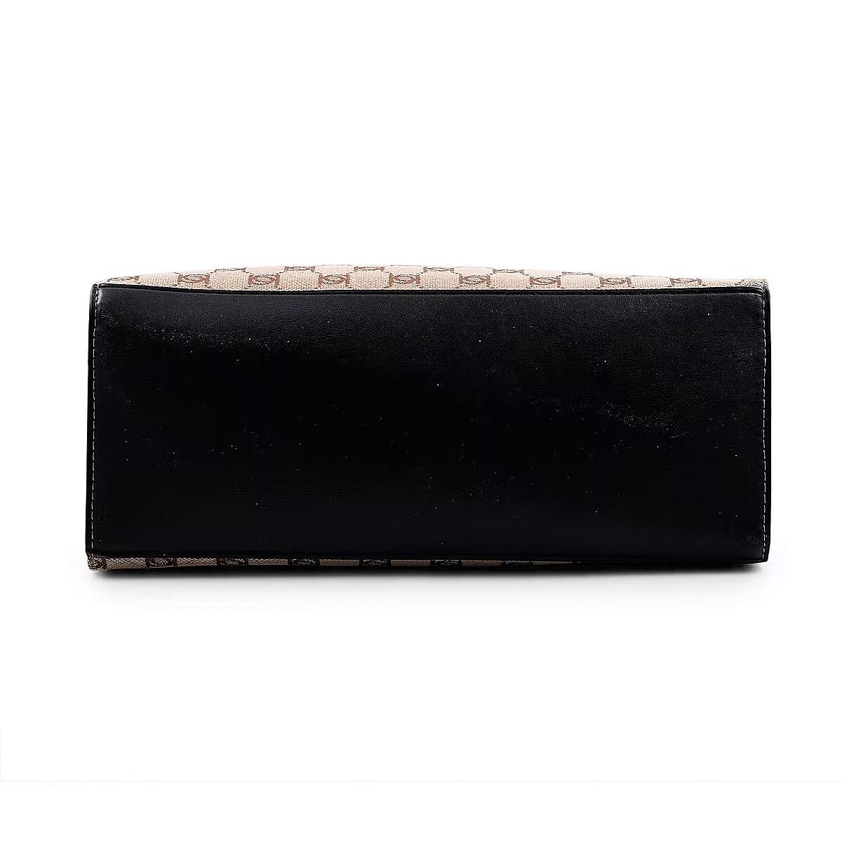 The Designer Closeout - BEBE Luxe Everyday Jacquard Tote with Iconic Bebe Logo Pattern - Black