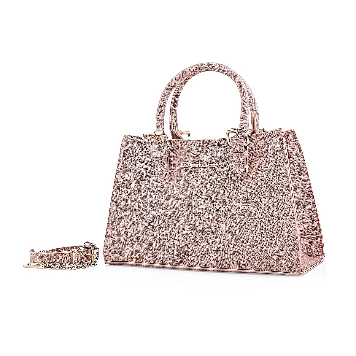 BEBE Leather Satchel (Size 8x5x12 cm) - Blush