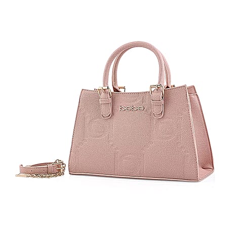 BEBE Leather Satchel (Size 8x5x12 cm) - Blush