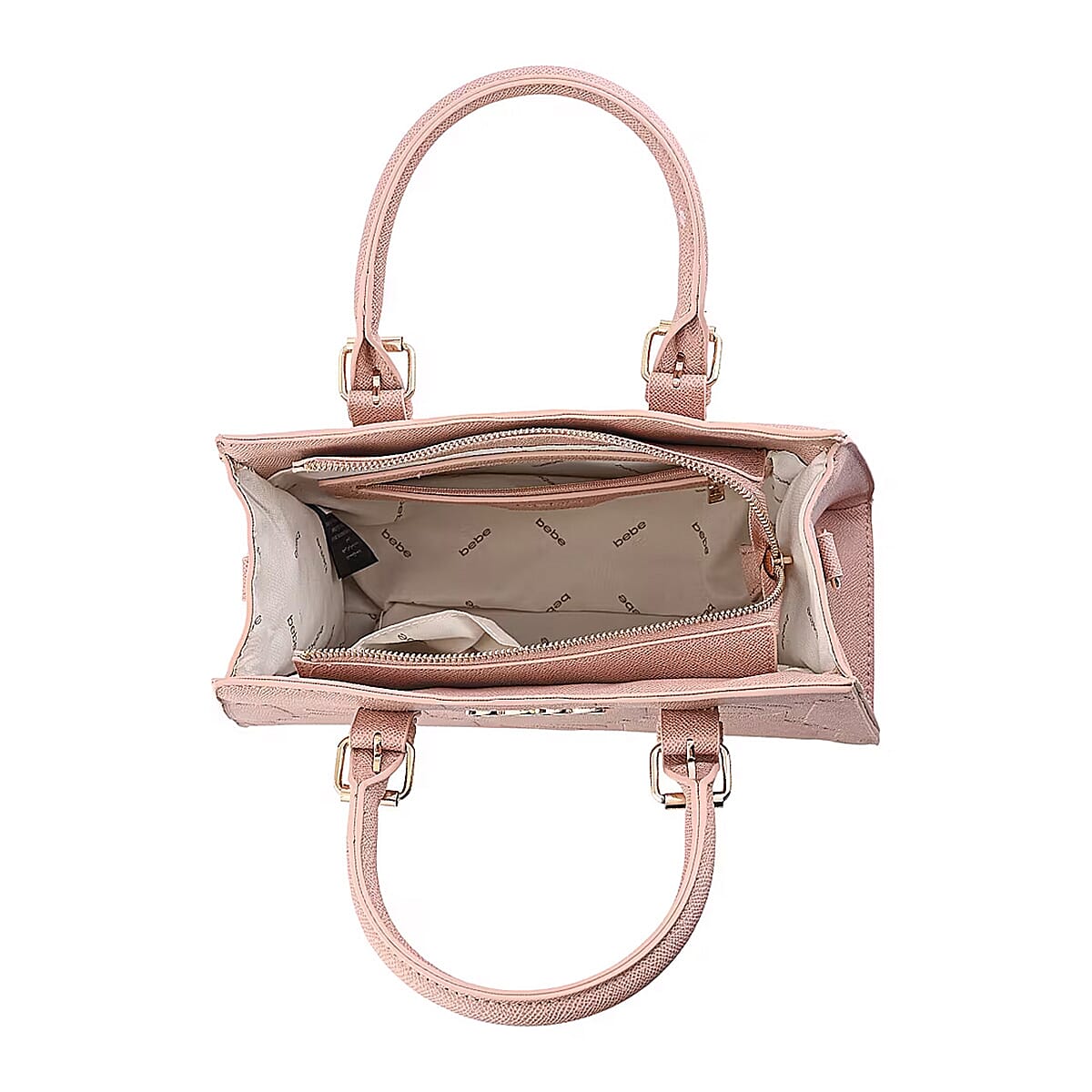 BEBE Leather Satchel (Size 8x5x12 cm) - Blush