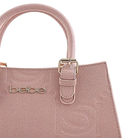 BEBE Leather Satchel (Size 8x5x12 cm) - Blush