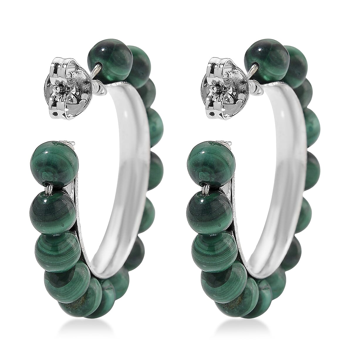Natural Malachite Beads Earring 320.00 Ct.