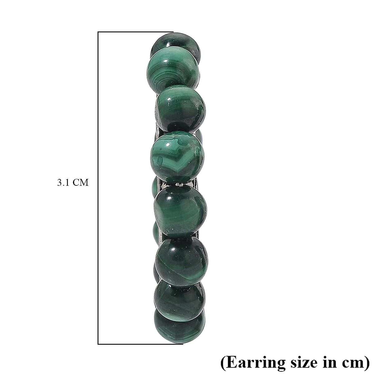 Natural Malachite Beads Earring 320.00 Ct.
