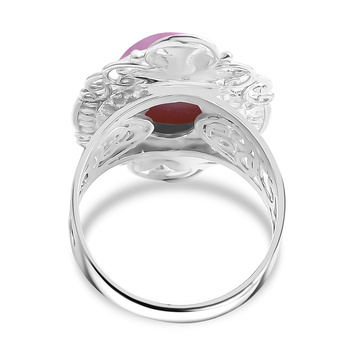 D'joy Pink Mabe Pearl Ring Sterling Silver 4.88 Ct, Silver Wt. 8.60 Gms.