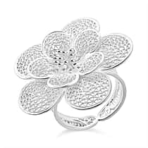 Bali Legacy Sterling Silver Flower Ring, Silver Wt. 7.50 Gms.