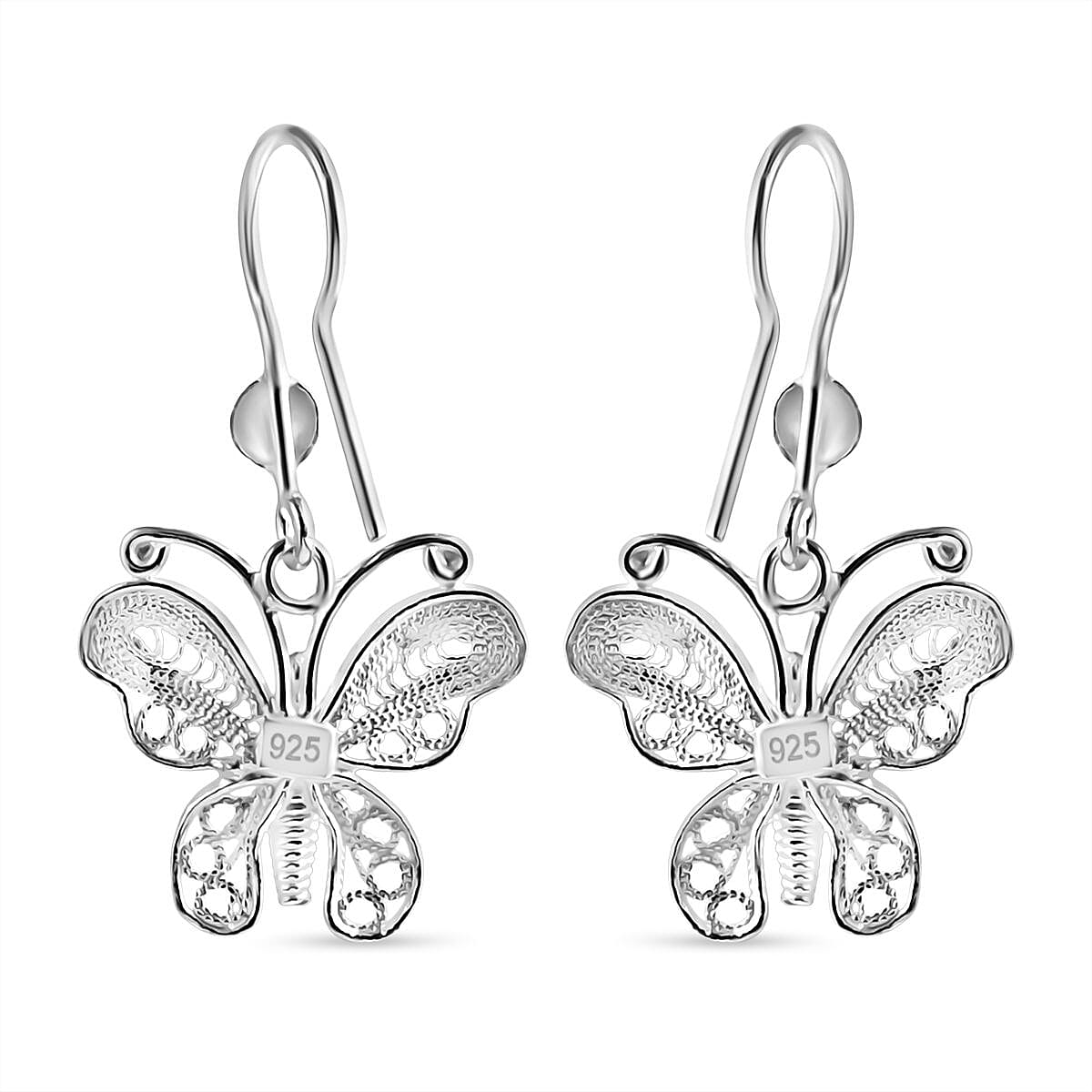 Bali Legacy Artisan Crafted Sterling Silver Butterfly Earring with Hook