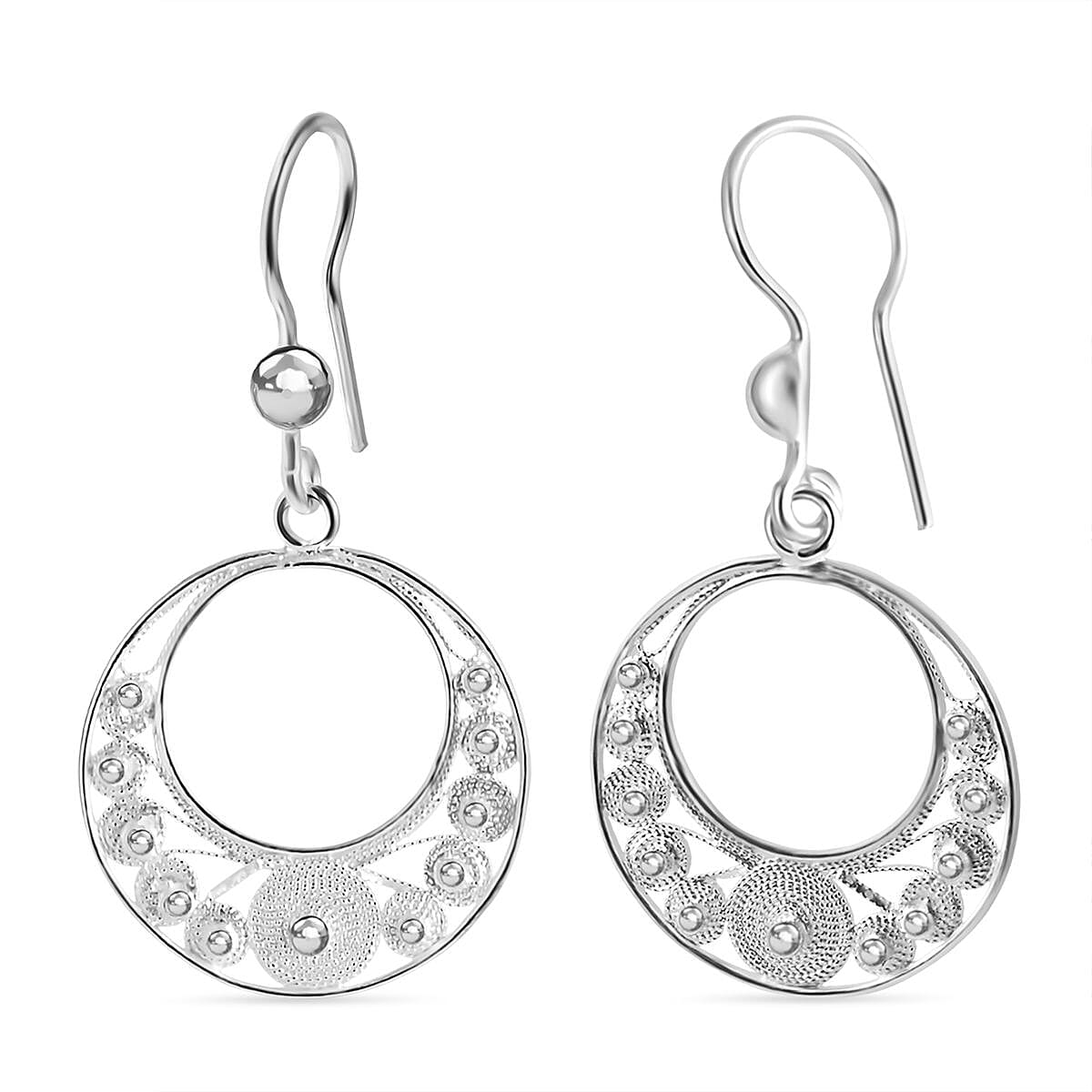 Royal Bali Collection Sterling Silver Earring with Hook