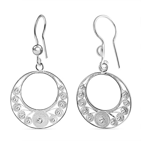 Royal Bali Collection Sterling Silver Earring with Hook