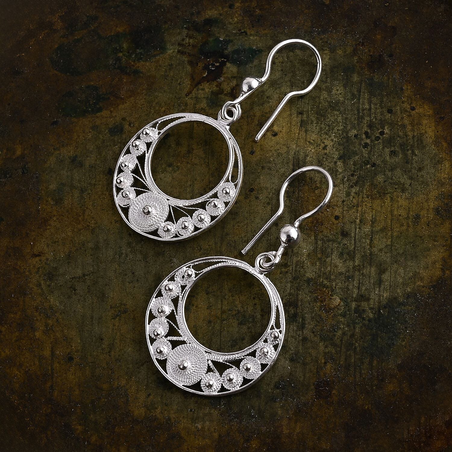 Royal Bali Collection Sterling Silver Earring with Hook