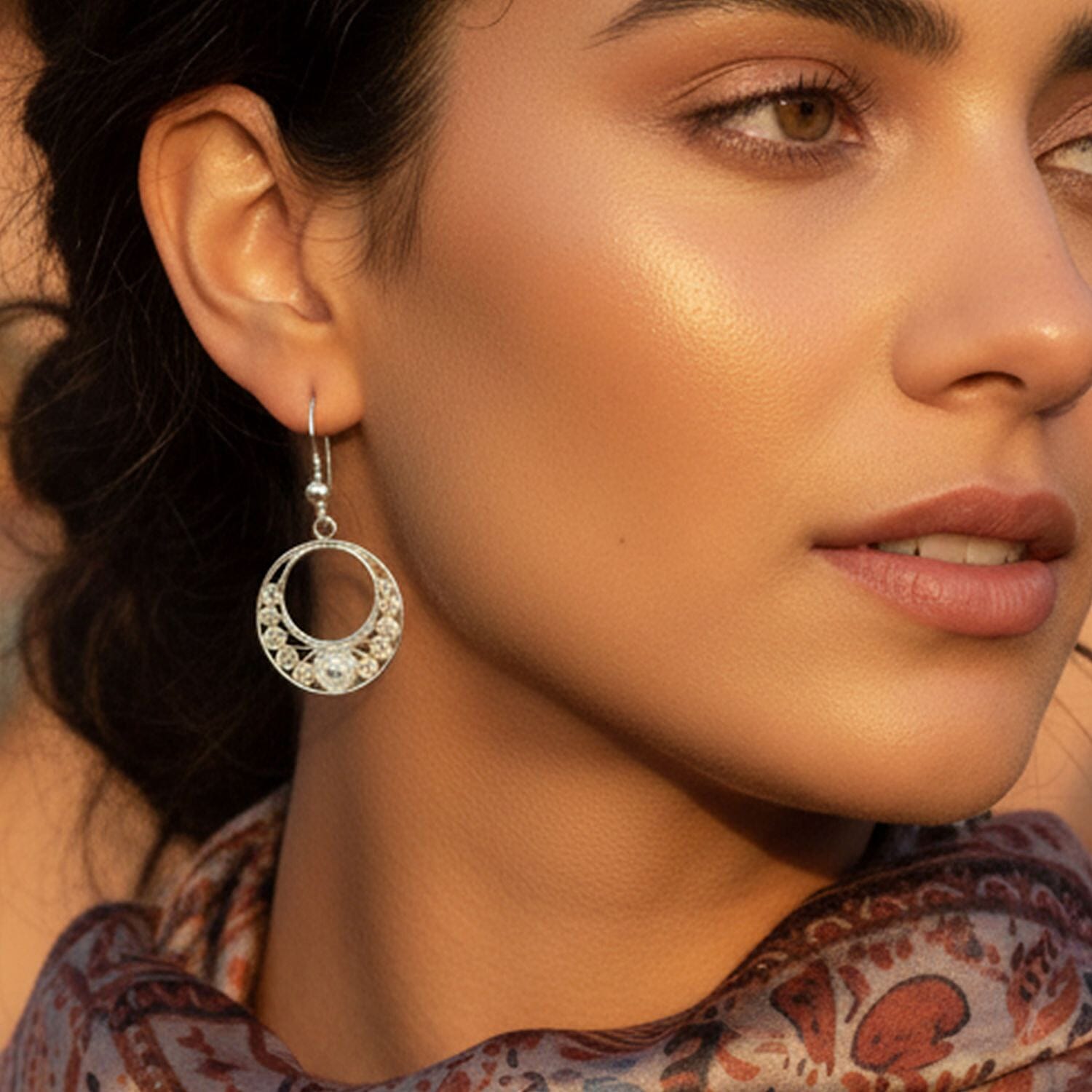 Royal Bali Collection Sterling Silver Earring with Hook