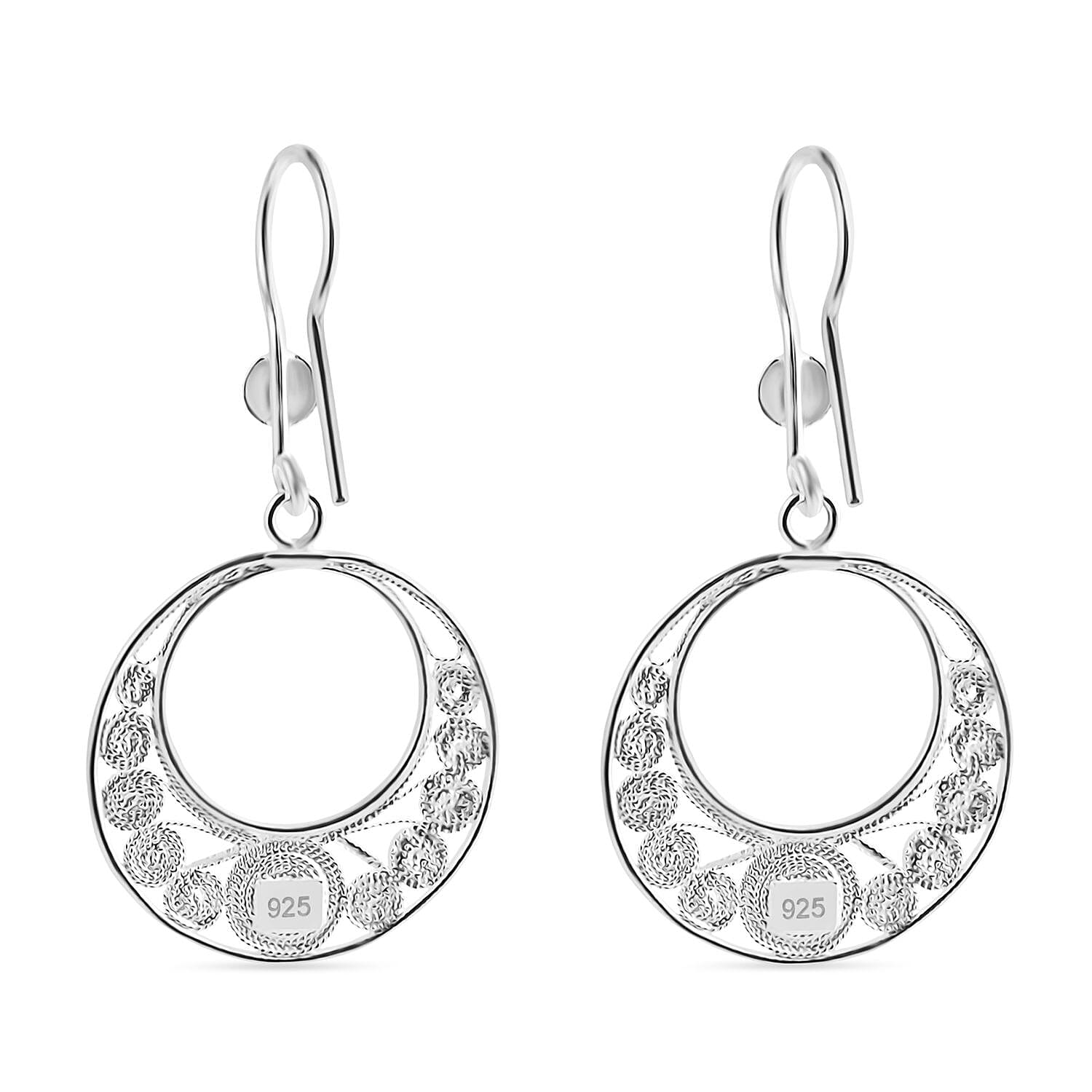 Royal Bali Collection Sterling Silver Earring with Hook